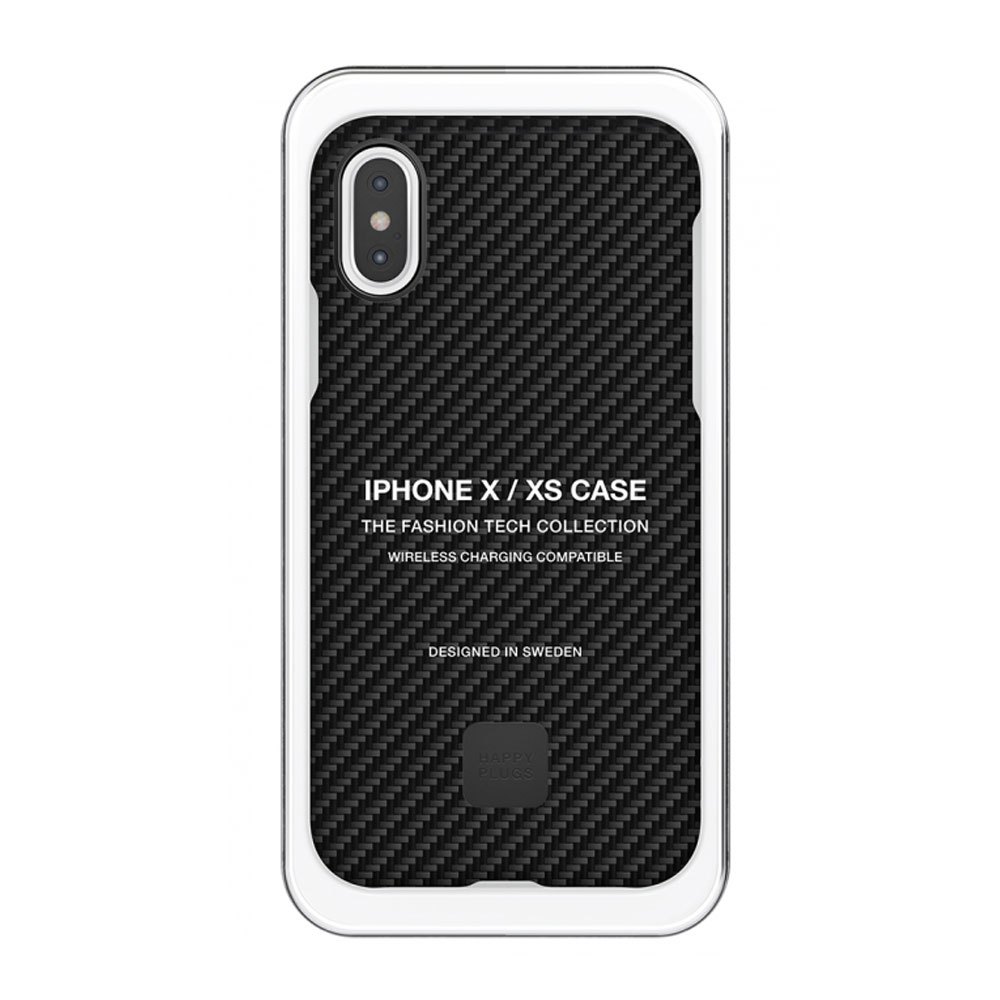 Чехол Happy Plugs Case iPhone Xs Max - Carbon Fiber, черный